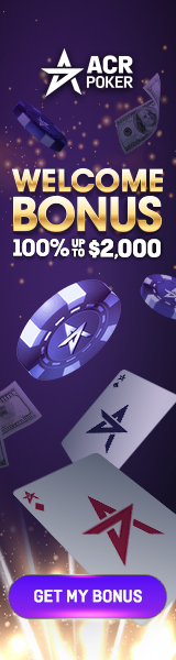 ACR Poker welcome bonus — 100% up to $2,000